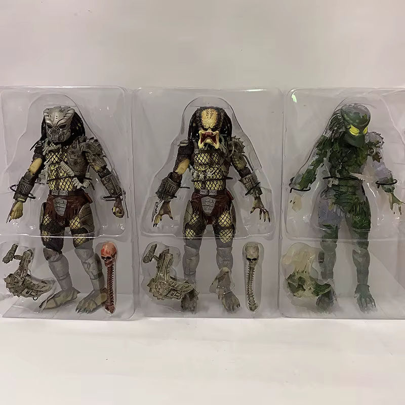 Bandai Aliens vs Predator Jungle Demon Predator Hunter Actionfiguren Set mit maskierter und unmaskierter Figur in Mehrfarbig, 30. Jahrestag Modell aus Kunststoff - Bild 2
