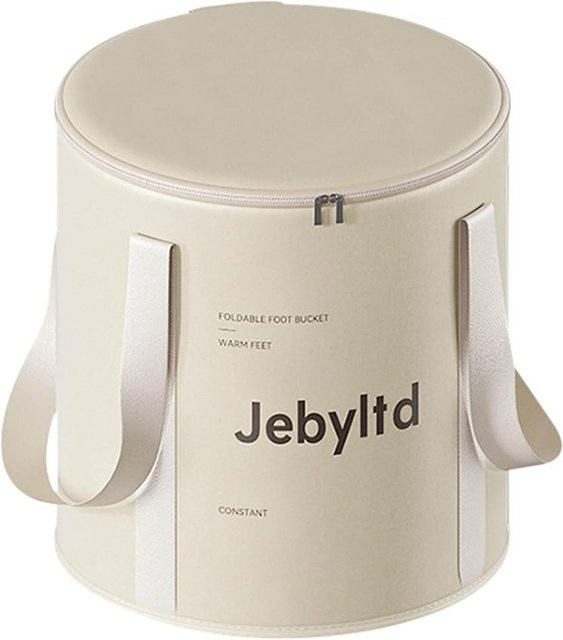 Tragbare faltbare Fußbadewanne von Yiran Furniture in Weiß oder Beige zum Einweichen der Füße für Reise und Spa - Bild 1