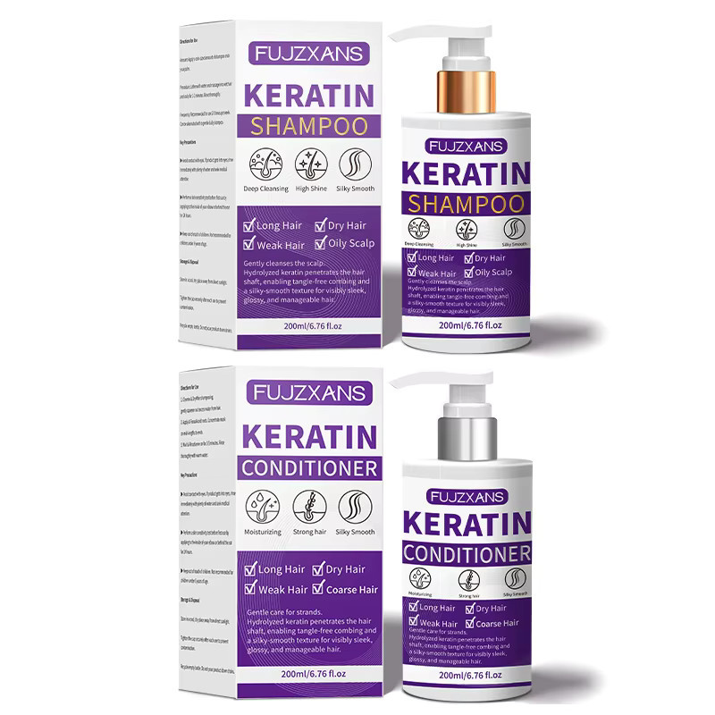 FUJZXANS Keratin Shampoo und Conditioner Set, Trockenes und strapaziertes Haar - Bild 4