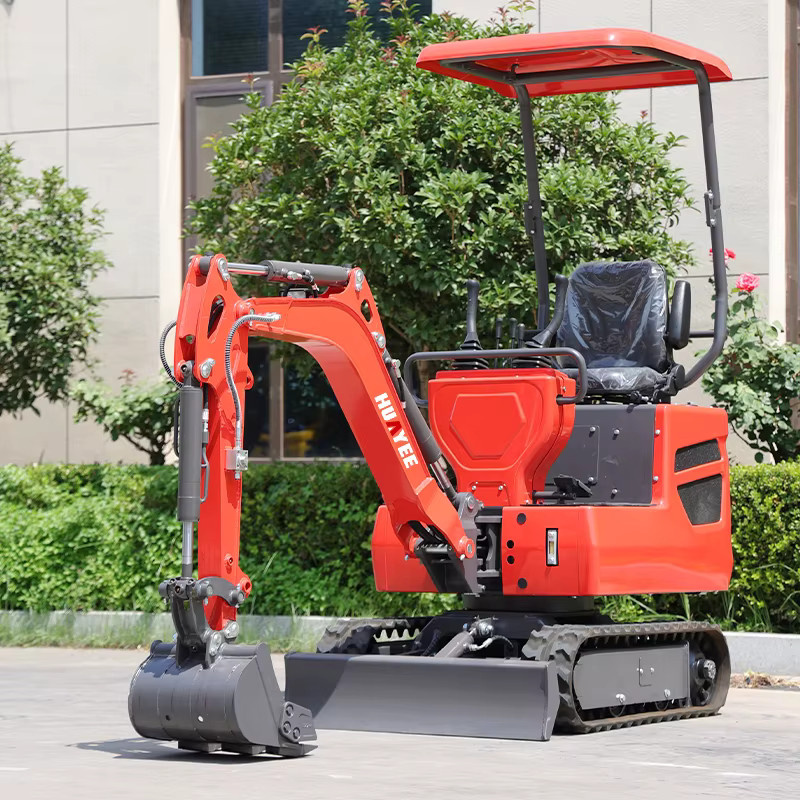 Huayee Kettenbagger Minibagger 1 Tonne in Rot - Bild 2