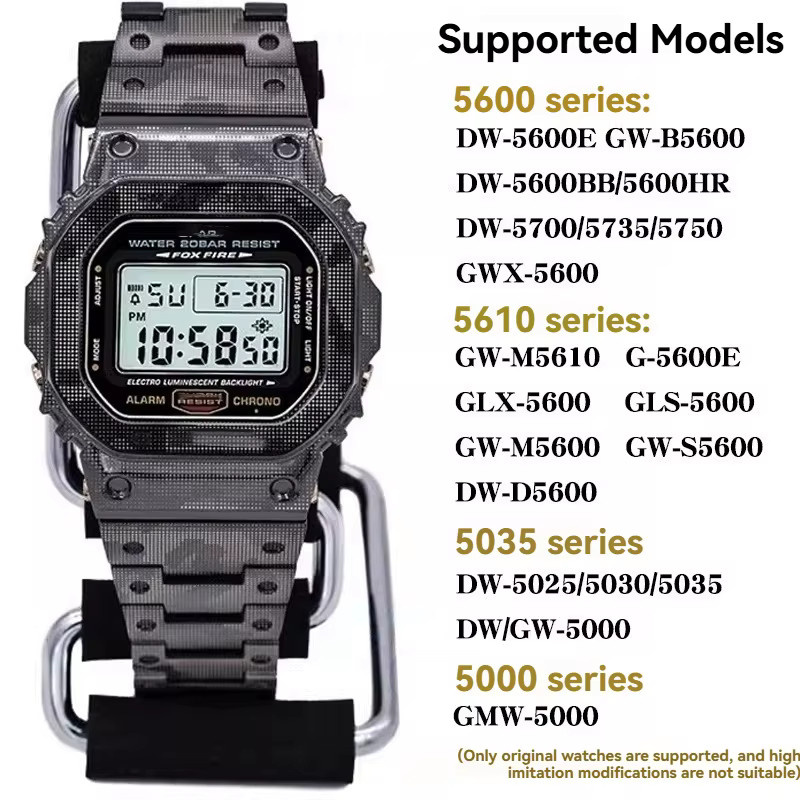 Casio Mod-Kit Titanlegierung, Tarnmuster-Gehäuse und Armband, Unisex - Bild 2