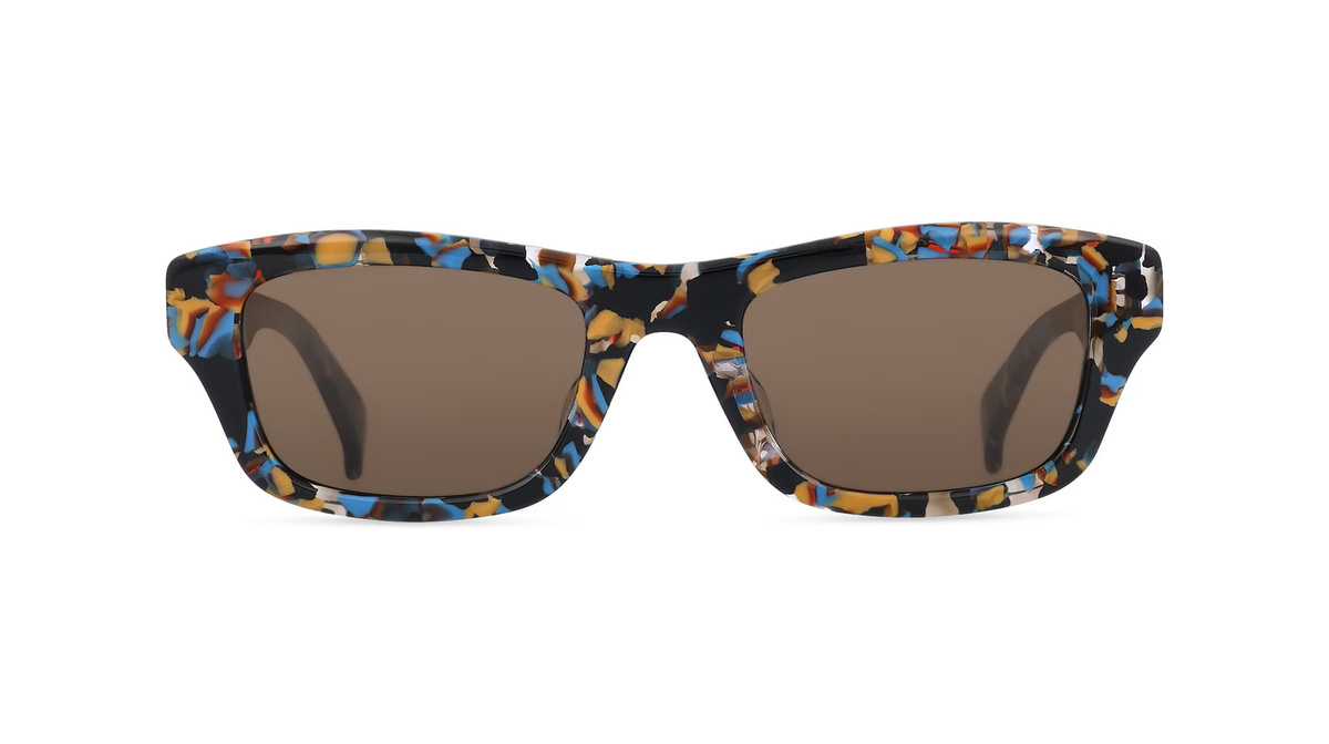 Kenzo KZ40154U Sonnenbrille, Vollrand, quadratisch, Kunststoff, mehrfarbig, Unisex - Bild 1