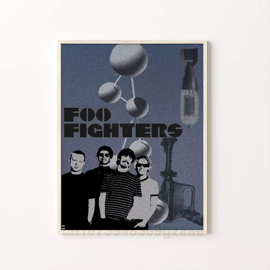 Foo Fighters Band-Poster Aufkleber, wasserfester Wandkunstdruck in Mehrfarbig für Wohnzimmer und Schlafzimmer - Bild 7