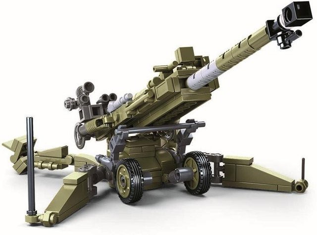 WW2 Armee Leichte Haubitze Modell, Baustein, 258 Teile, ab 6 Jahren - Bild 1