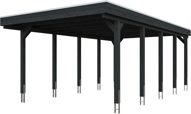 SKANHOLZ Carport Friesland aus Fichte mit EPDM-Dach in Anthrazit, B: 708 cm, T: 402 cm, H: 239 cm - Bild 4