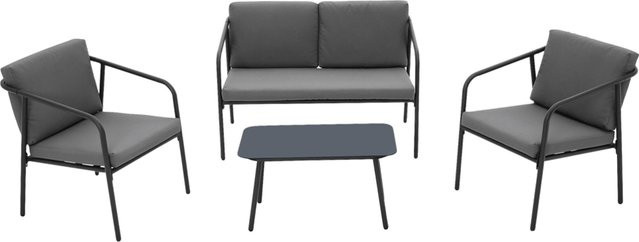 Pocoline Loungeset Samos in Grau mit Stahlgestell und modernem Design - Bild 1
