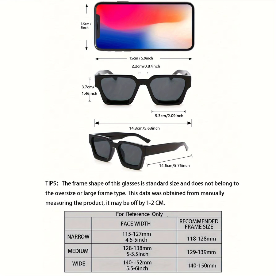 Fairmarry Sonnenbrille Square, Kunststoff, Vollrand, Schwarz, Unisex - Bild 2
