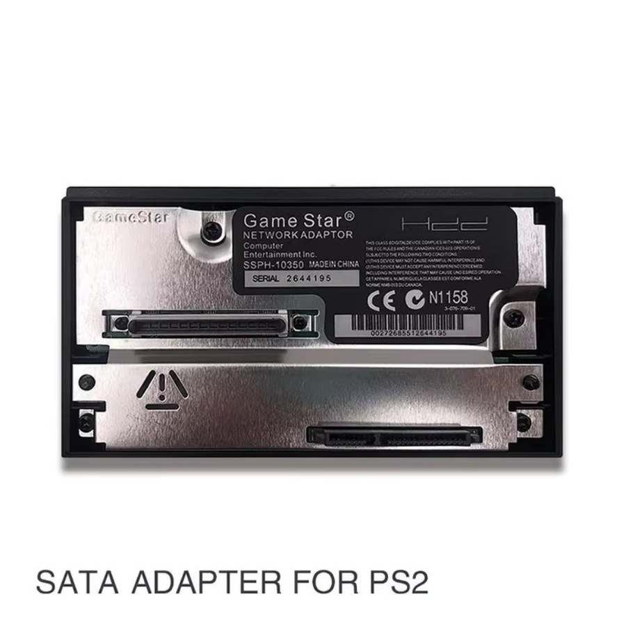GameStar SATA-Adapter für PlayStation 2 PS2 Kompatibel mit 2,5 oder 3,5 Zoll HDD-Festplatten in Schwarz - Bild 2
