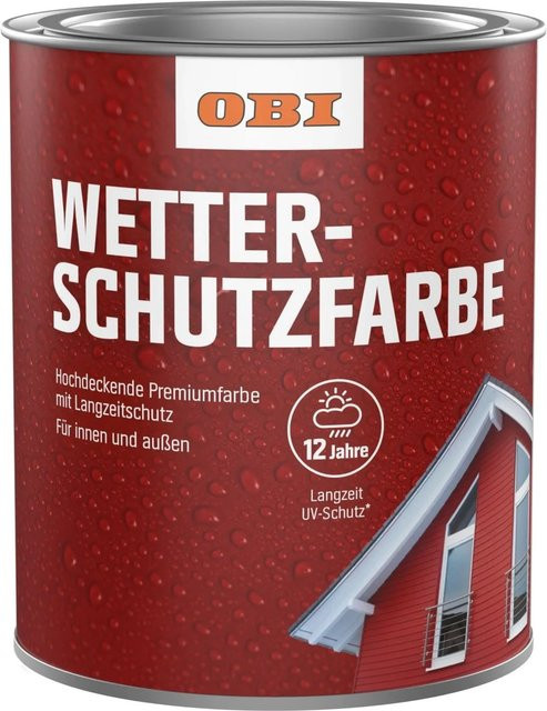 OBI Wetterschutzfarbe für Holz in Anthrazit, seidenmatt, 2,5 l - Bild 1