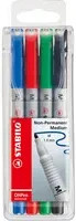 STABILO OHPen universal Folienschreiber im 4er-Pack, Mehrfarbig, 1,0 mm Strichstärke - Bild 1