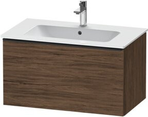 Duravit Waschtischunterschrank D-Neo, wandhängend, Schwarz/Nussbaum, B: 81 cm, H: 44 cm, T: 46,2 cm - Bild 1
