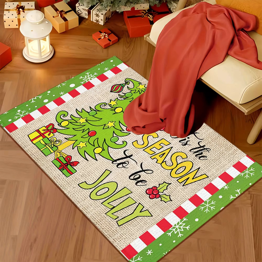 VIKAMA Grinch Bodenmatte, grün und mehrfarbig, wasserabweisend und rutschfest, B/T: 60 x 40 cm - Bild 3