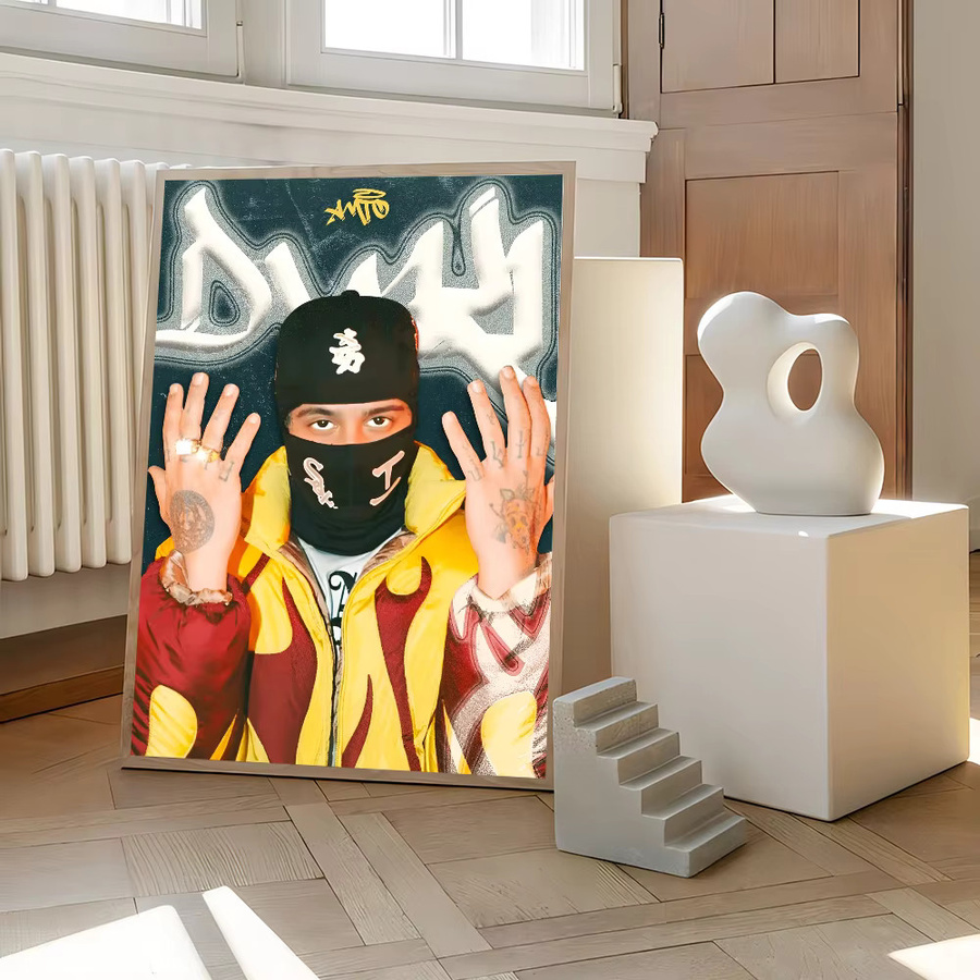 Kayou Rapper Classic Movie Poster Selbstklebender wasserfester Papieraufkleber in Mehrfarbig für deine Wanddekoration - Bild 6