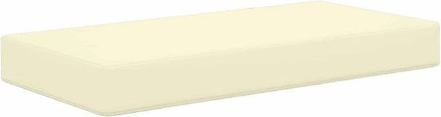 vidaXL Sitzkissen für Draußen Beige B: 80 cm, T: 40 cm, H: 8 cm aus 100 % Polyester mit abnehmbarem Bezug - Bild 1