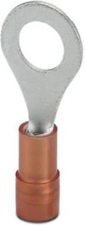 Phoenix Contact Ringkabelschuh 3241205, Kupfer, Rot, Teilisoliert, 100 Stück, max. Querschnitt 1,5 mm², Loch-Ø 6,5 mm - Bild 1