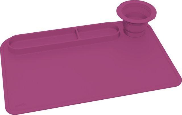 CRELANDO Pinselbecher mit Unterlage in Pink aus Kunststoff - Bild 1