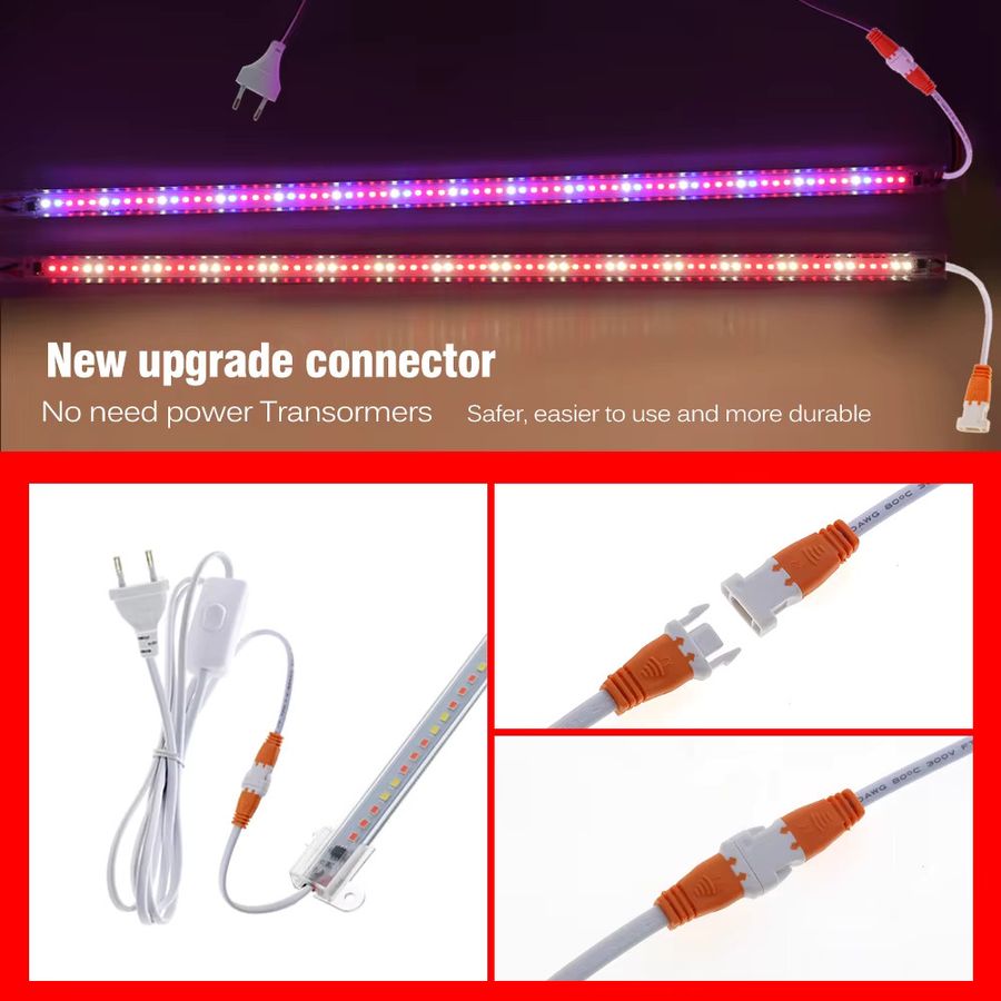 GRAXGROW Vollspektrum-LED-Wachstumslicht mit 75 LEDs als Lichtleiste für hydroponische Pflanzen und Gewächshausblüten, Länge: 50 cm - Bild 3