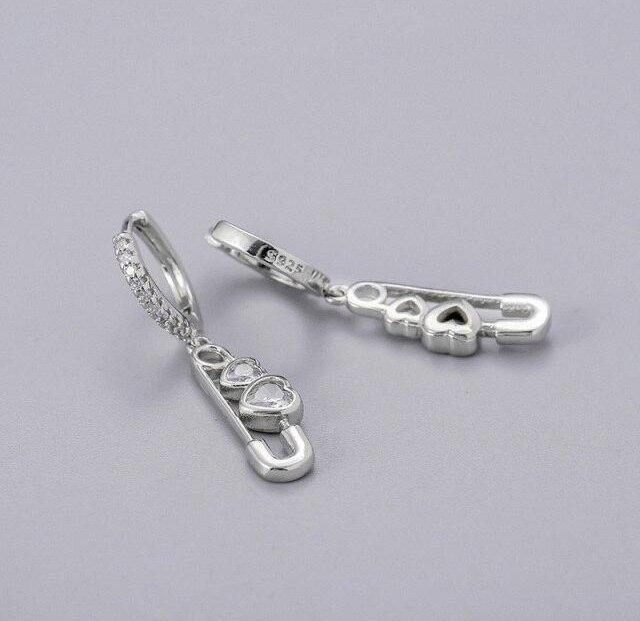 Anhänger Creolen 925 Silber, Zirkonia, Damen - Bild 1
