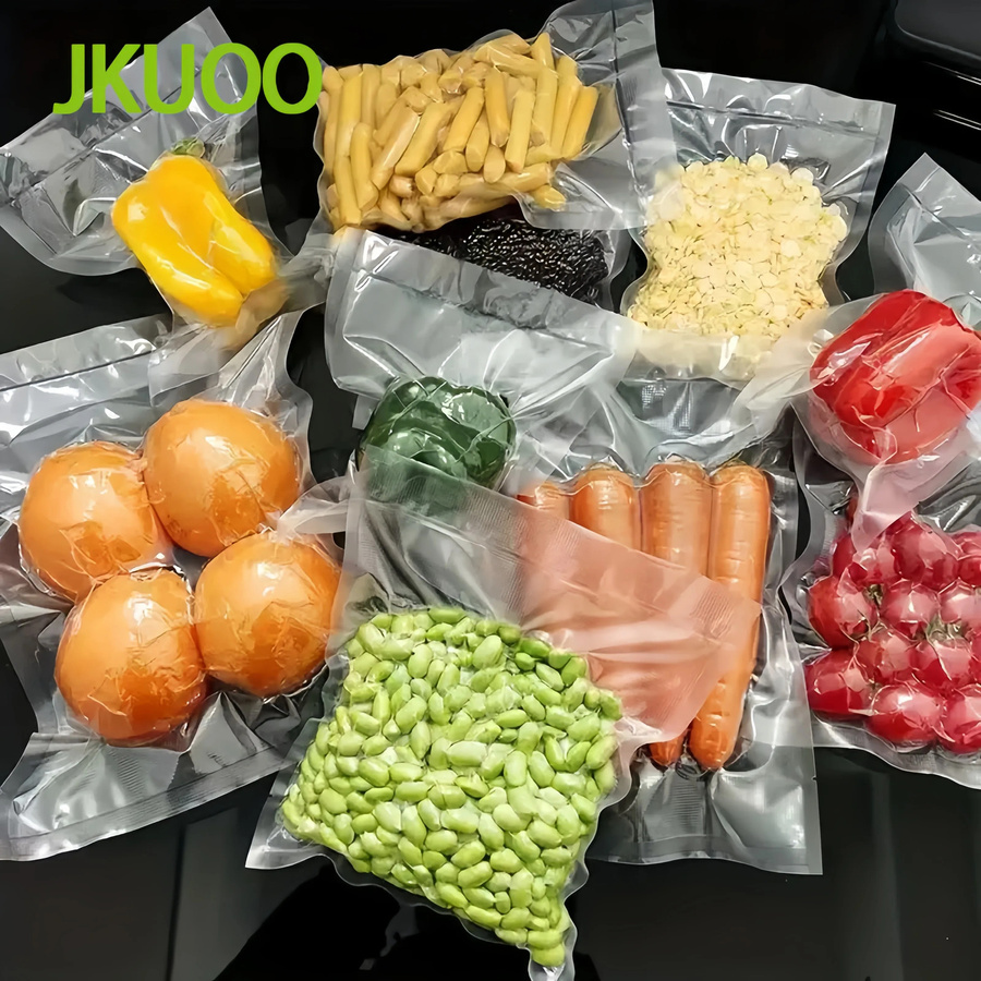 JKUOO Vakuumierbeutel Rollen für Lebensmittel, transparent, gefrierschrankgeeignet - Bild 5