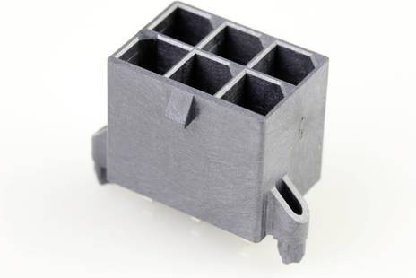 Molex Einbau-Buchsenleiste Standard in Schwarz und Grau mit 6 Polen und 5,70 mm Rastermaß - Bild 1