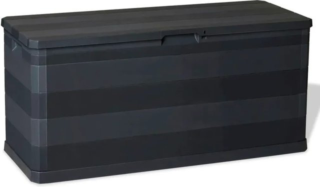 Gartenbox furnicato in Schwarz matt aus Polypropylen, B/T/H: 117 x 45 x 56 cm - Bild 1