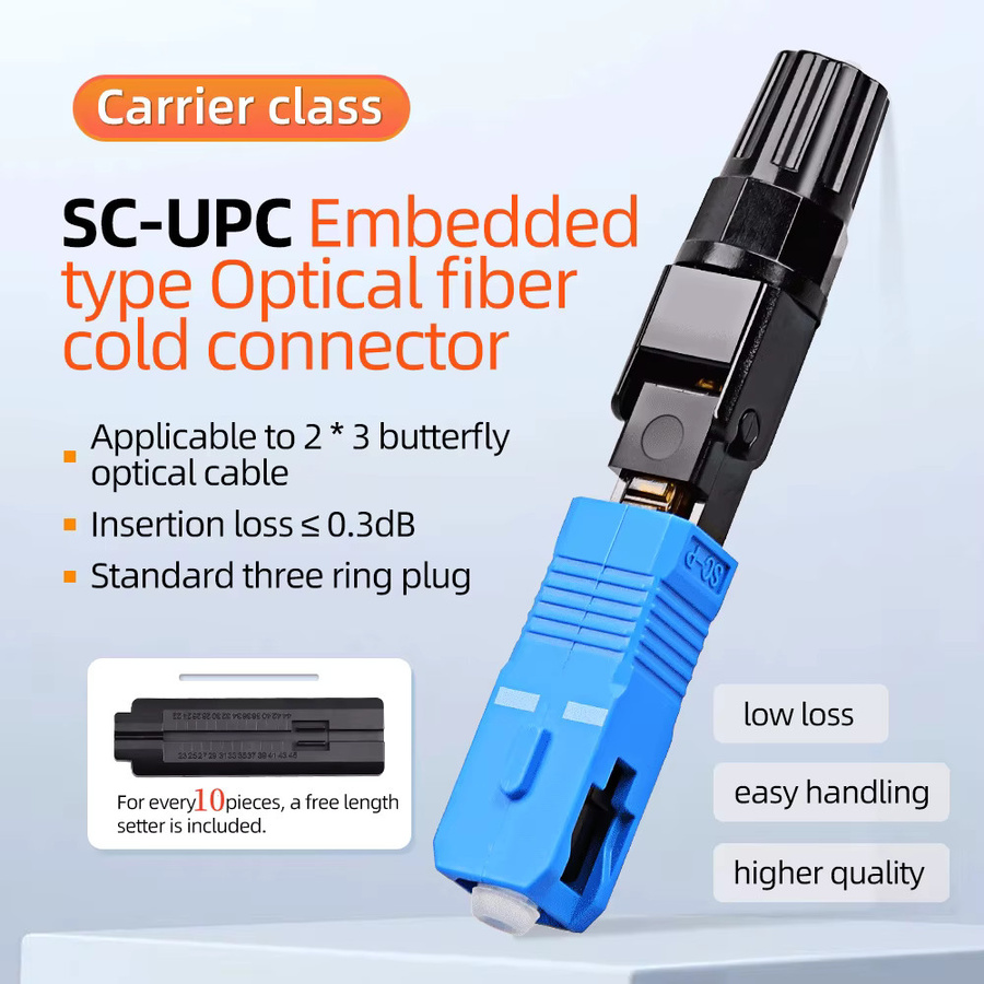 Natalink SC UPC Glasfaser-Schnellverbinder für FTTH, wiederverwendbarer Fusionsfaser-Optik-Kaltkoppler-Adapter, Blau - Bild 4