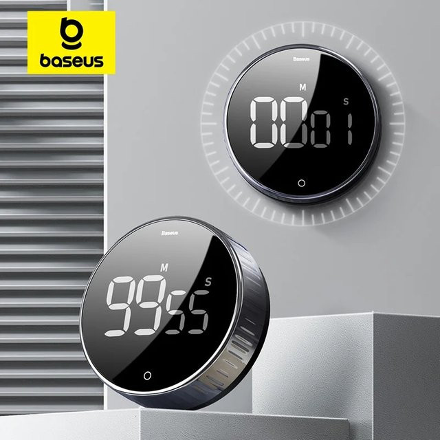 Baseus Heyo Rotation Digitaler Timer mit Magnetfunktion, Schwarz, ACDJS-01 - Bild 2