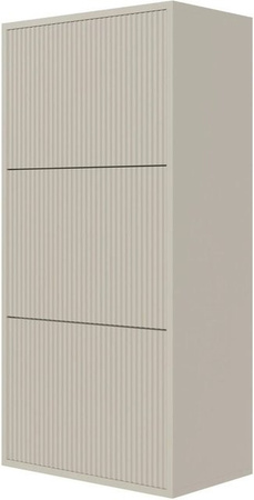 Selsey Schuhschrank Veldio hängend mit Rillenfront in Greige, B/T/H: 50 x 30 x 103 cm