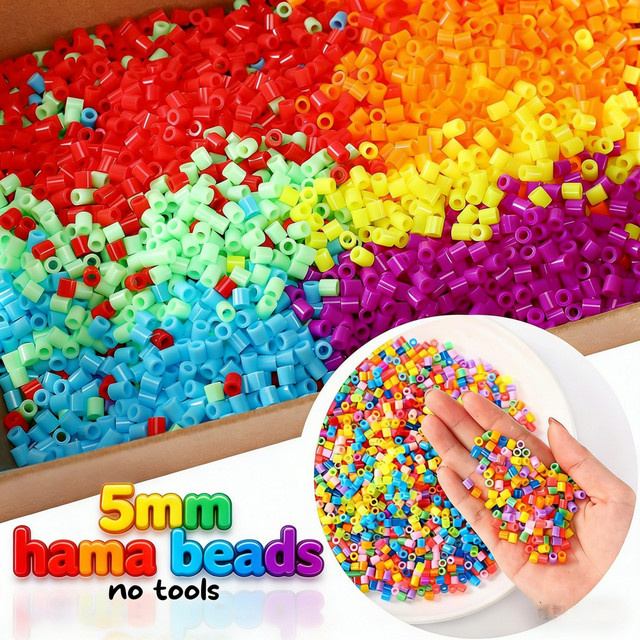 Hama Midi Perler Perlen, Nachfüllpack, 1000 Stück, Bunt / Mehrfarbig - Bild 1