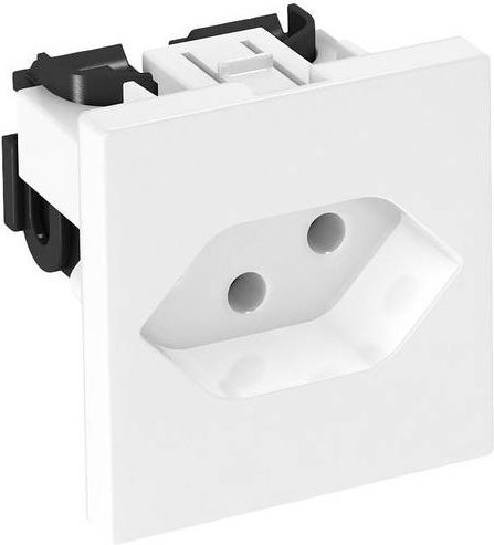 OBO Bettermann Geräteeinsatz Steckdose Weiß B/H/T: 4,5 x 4,5 x 3,95 cm - Bild 1