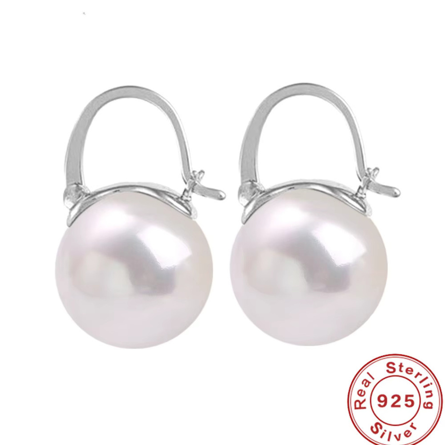 Ohrring 925 Silber, Perle, Damen - Bild 2