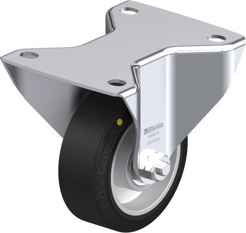 Blickle Bockrolle BK-ALEV 100K-3-EL in Schwarz und Silber, Rad-Durchmesser: 100 mm, Tragfähigkeit: 200 kg - Bild 1
