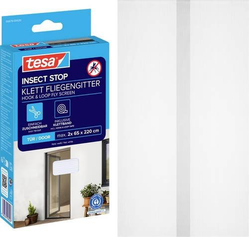 Tesa Insect Stop Tür-Fliegengitter Weiß B: 120 cm, H: 220 cm - Bild 1