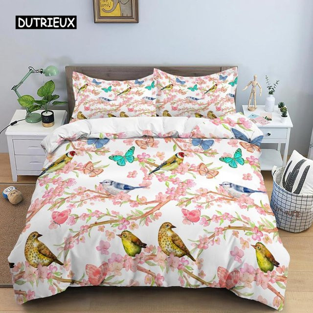 Binchi Outdoor Product Bettwäsche-Set mit Blumenmuster in Blau und Gold, bestehend aus Bettbezug und Kissenbezügen, B/H: 260 x 220 cm - Bild 1