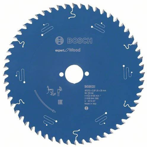 Bosch Expert for Wood Kreissägeblatt, Farbe: Blau, Durchmesser: 235 mm, Bohrung: 30 mm, Zähneanzahl: 56, Carbide Tipped - Bild 1