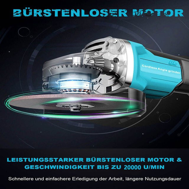 Kabelloser Winkelschleifer 125mm mit 21V Akku als flexible Schneidemaschine - Bild 1