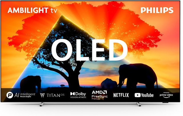 Philips 77OLED759/12 OLED Smart-TV 195,6 cm 4K UHD mit WLAN in Schwarz und Silber