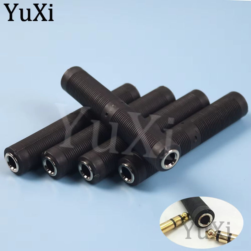 YuXi Audio Stereo Jack Adapter Buchse auf Buchse Konverter für Mikrofon und Lautsprecher, Schwarz, 3,5 mm Jack - Bild 3