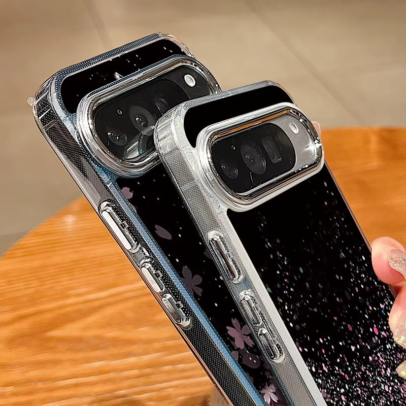Stoßfeste Kirschblüten Handyhülle aus transparentem TPU für Google Pixel 10 9 8 7 Pro XL 7A 8A 9A - Bild 3