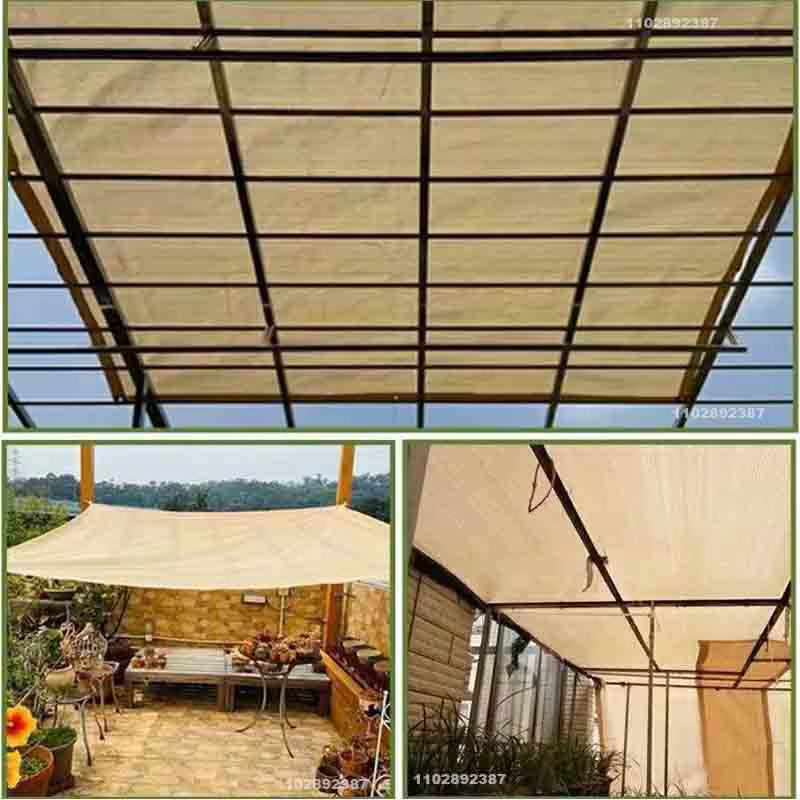 GFDYML Sonnensegel Beige Rechteckige Überdachung mit UV-Schutz für Garten, Terrasse und Pergola - Bild 4