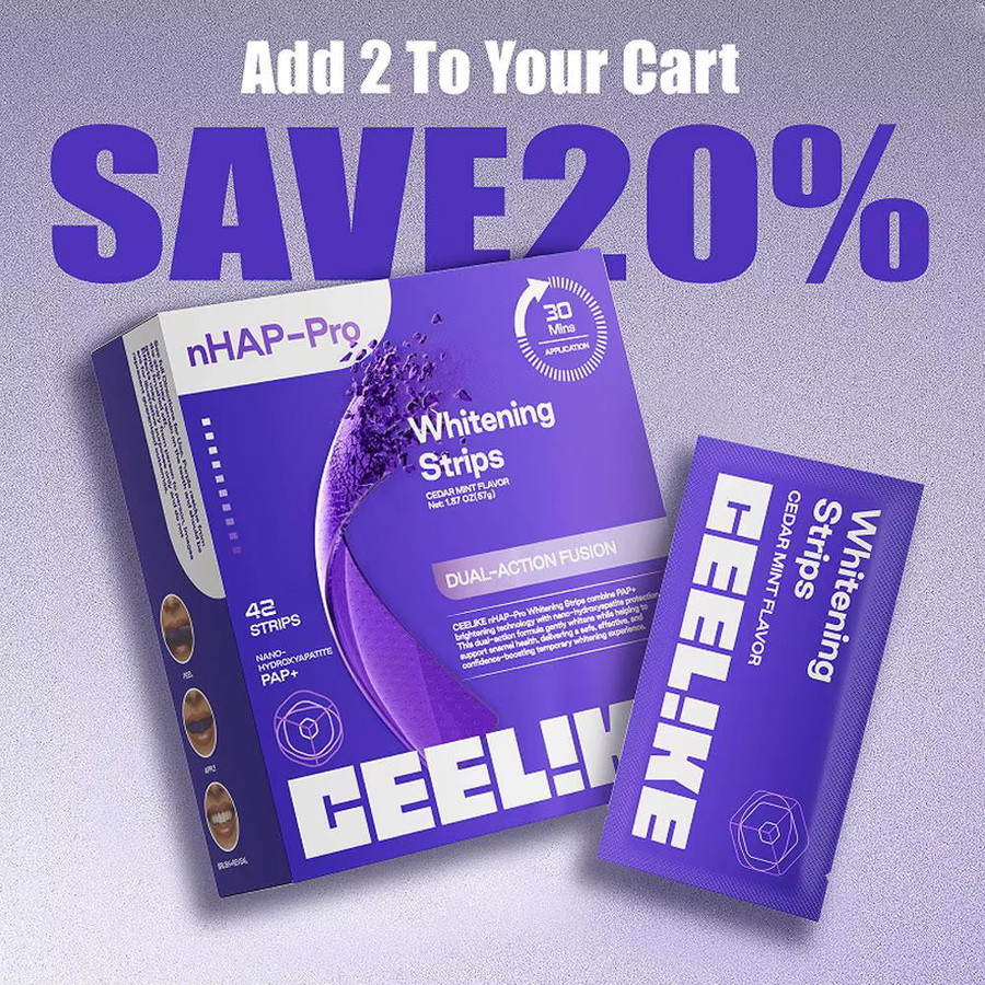 CEELIKE NHAP-Pro Zahnaufhellungsstreifen, PAP+, Nano-Hydroxyapatit - Bild 2