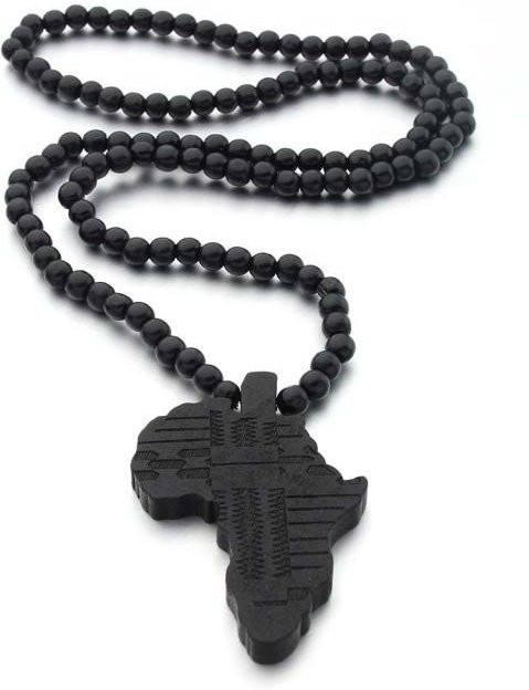 Wucifang Jewelry Halskette, Holz Anhänger, Perle, gray, Unisex - Bild 1