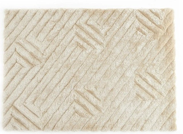 Vente-unique Wohnzimmerteppich Maze in Cremefarben mit High-Low-Effekt, B/T: 230 x 160 cm - Bild 1