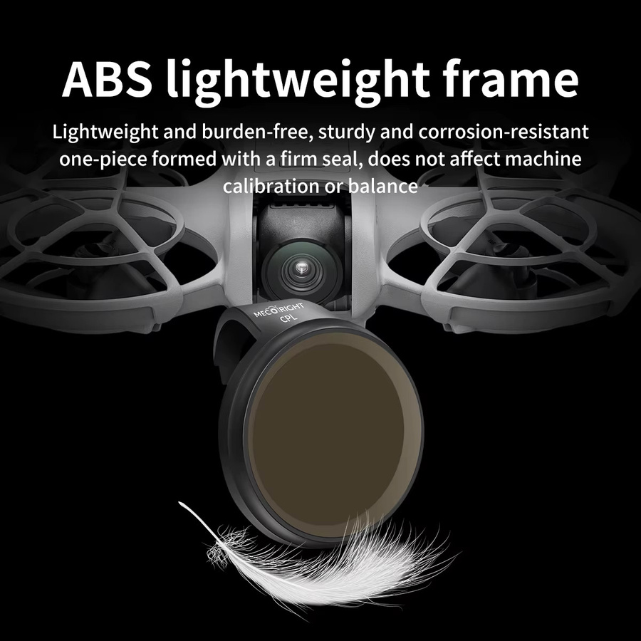 MECORIGHT Filter Set für DJI NEO1 mit UV, ND8/16/32/64, CPL und Black Mist in Schwarz für professionelle Fotografie - Bild 4