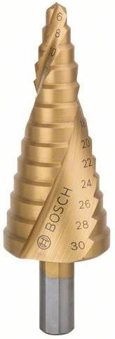 Bosch HSS Stufenbohrer TiN Gold 6-30 mm Gesamtlänge: 93,5 mm - Bild 1