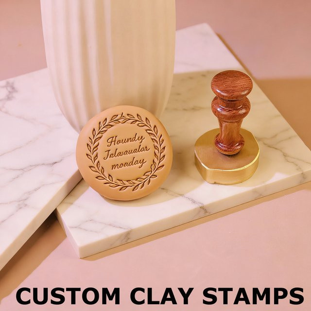 Personalisierter Töpferstempel mit eigenem Logo für Keramik, Eis, Seife und Kekse zur DIY Gestaltung - Bild 1