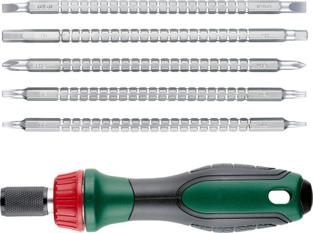 PARKSIDE Doppelkopf-Ratschenschraubendreher mit 5 Bits in Multicolour - Bild 1
