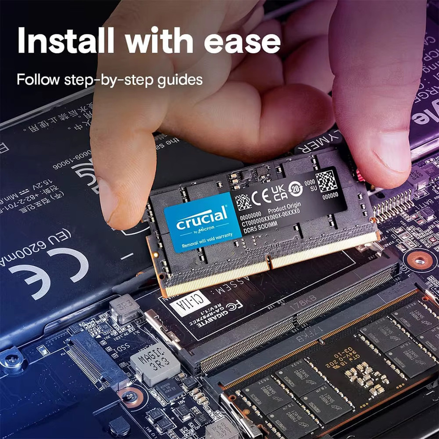 Crucial Memoria DDR5 Laptop RAM SODIMM Speicher für Intel und AMD, Schwarz - Bild 3