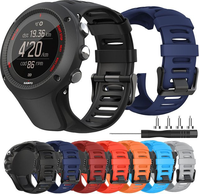 ZENHEO Uhrenarmband Silikon, Schwarz, Unisex - Bild 1