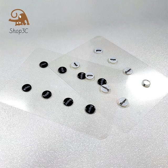 Universal DIY Glas Maus Skates Dots Aufkleber für Gaming Mäuse, transparent - Bild 1